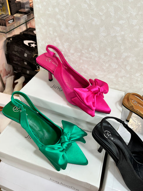 Bow-Knot Elegant Pointed Toe Pump Shoe